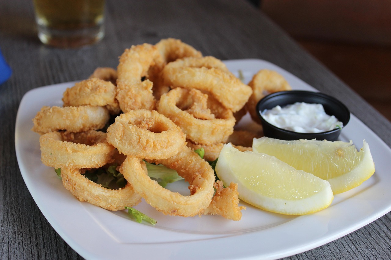 squid, seafood, food, fish, sea, delicious, dish, nature, calamari, plate, tasty